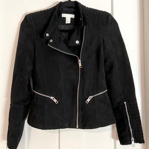 H&M Faux Suede Biker Jacket